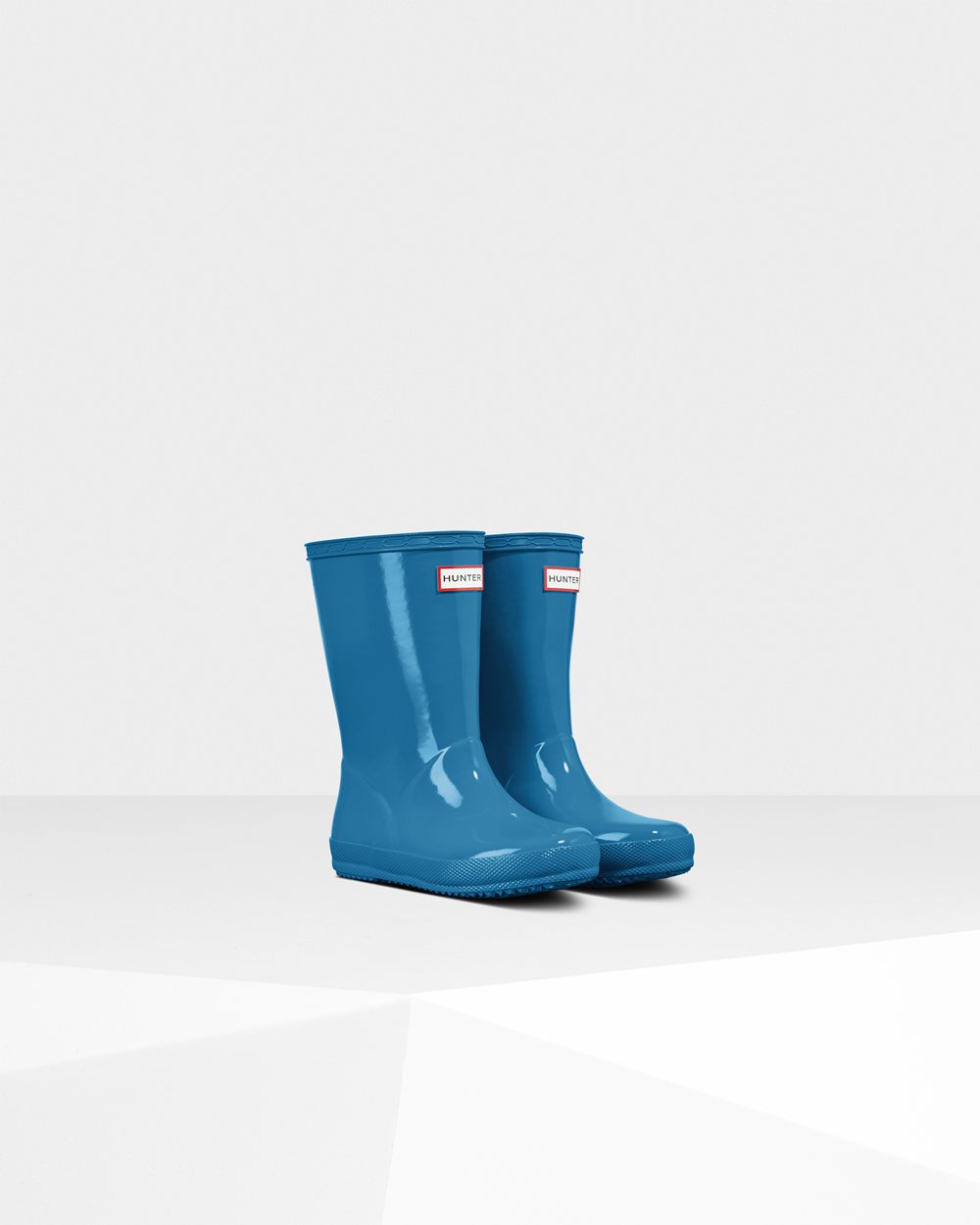 Kids Hunter Rain Boots Blue - Original First Classic Gloss - 2486379-OF